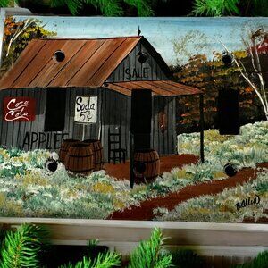 HandPainted Triple SwitchPlate ~ Country Charm~ Excellent Condition